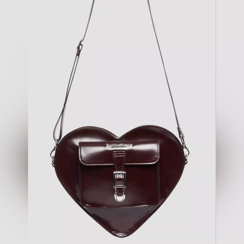 Dr. Martens, Vegan, Heart Shaped Bag / Backpack (Color Cherry Red Arcadia) - Picture 2 of 9